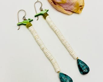 4" Green Tsídii + Turquoise Drops => Jacla