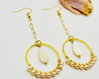 3" Pearls + White Shell