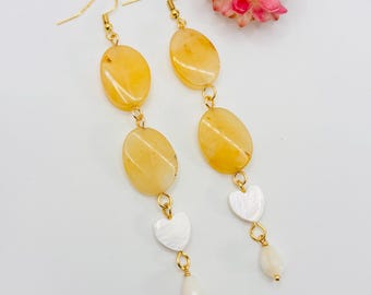4" Yellow Quartz + Hearts