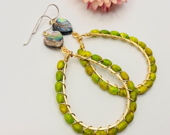 3.5" Mohave Green Turquoise + Hearts