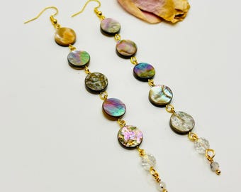 4.75" Abalone Shell + Quartz