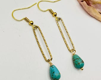 2" 14k GF + Turquoise