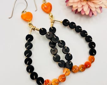3.5" Jet + Orange Hearts