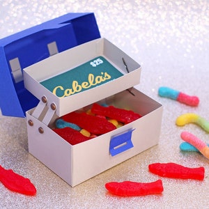 SVG File: 3D Fishing Tackle Box Gift Box / Treat Box / Gift Card