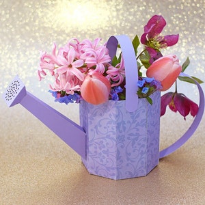 Archivo SVG de regadera 3D, caja de regalo, caja de favores, archivo de corte SVG del titular de tratamiento / Día de la madre SVG / Baby Shower Svg / Descarga digital instantánea