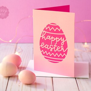 Carte de Pâques SVG, oeuf de Pâques carte SVG coupe fichier, 5 x 7 Joyeuses Pâques carte de voeux Svg, Pâques SVG + enveloppe 5 x 7 téléchargement immédiat Svg
