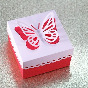 Caixa de borboleta SVG, Caixa de presente de borboleta 3D Svg com efeito 3D Arquivo de corte SVG de asas de borboleta, SVG de borboleta, lembrancinhas de borboleta, download instantâneo