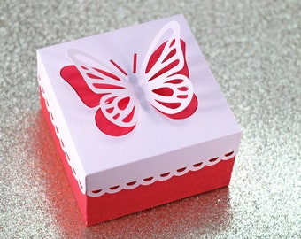 Butterfly Box SVG, 3D Butterfly Gift Box Svg with 3D Effect Butterfly Wings SVG Cut File, Butterfly SVG, Butterfly Favors, Instant Download