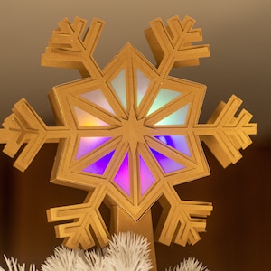 3D Schneeflocken Baum Topper SVG Cut File - Papier Weihnachtsbaum Topper SVG Datei - Weihnachten SVG Instant Digital Download