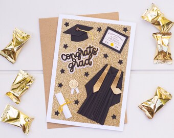 Graduation Card SVG Cut File - Dimensional 5x7 Graduation Icon Card SVG + Envelope Svg, Graduation Card Template, Graduation SVG, Grad Gifts