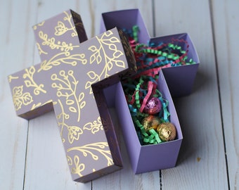 SVG File: 3D Christian Cross Shaped Gift Box for Easter, Baptism, First Communion SVG Cut File | Easter SVG | Instant Download