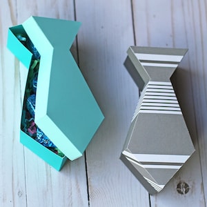 SVG File: 3D Tie Shaped Gift Box For Father's Day SVG Cut File | Gifts For Dad & Grandpa | Instant Digital Download