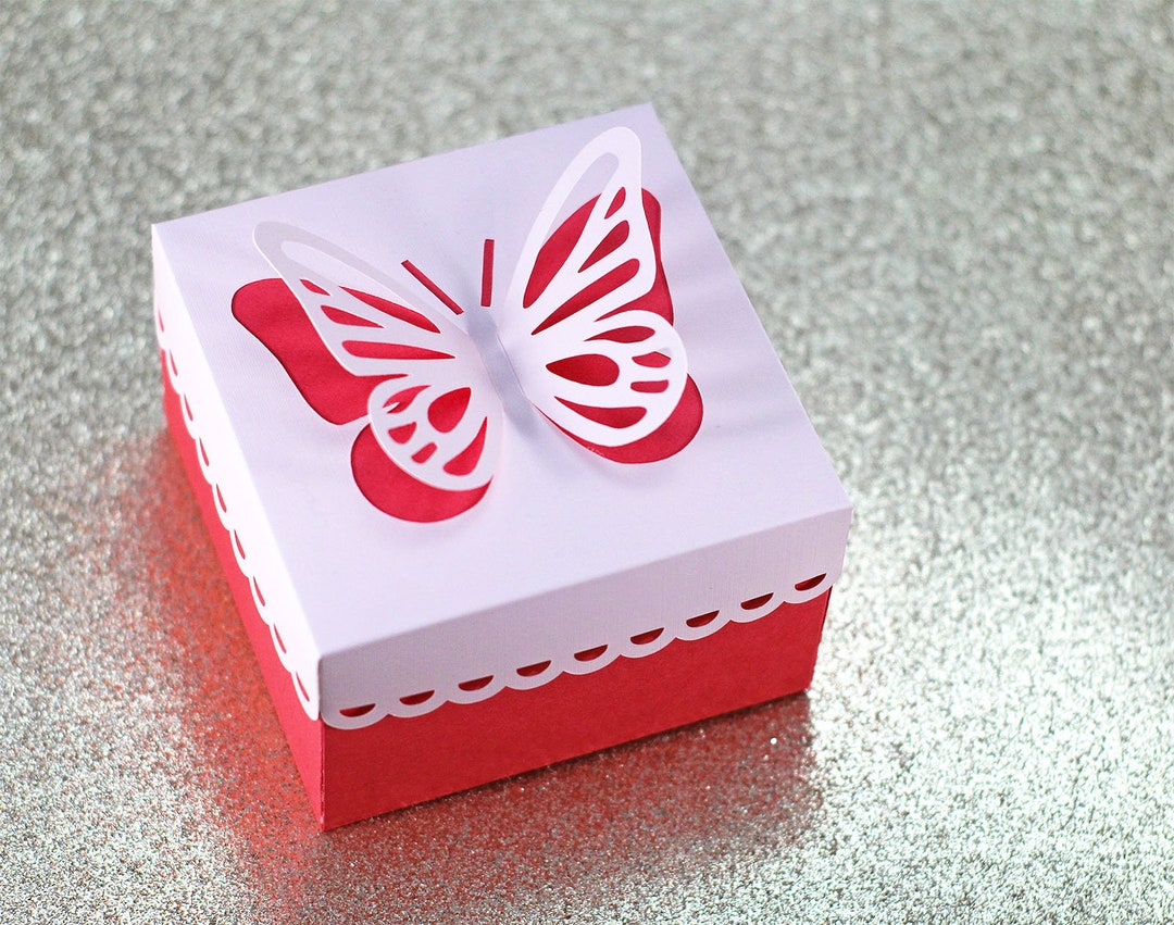 Butterfly Box SVG 3D Butterfly Gift Box Svg With 3D Effect - Etsy