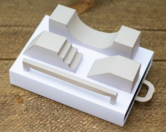 3D Skate Park Gift Box SVG Cut File - Skateboarding SVG, Skateboard SVG, Skateboard Gift - Instant Digital Download