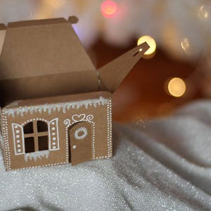 SVG File: Mini Gingerbread House Gable Box SVG Cut File image 2