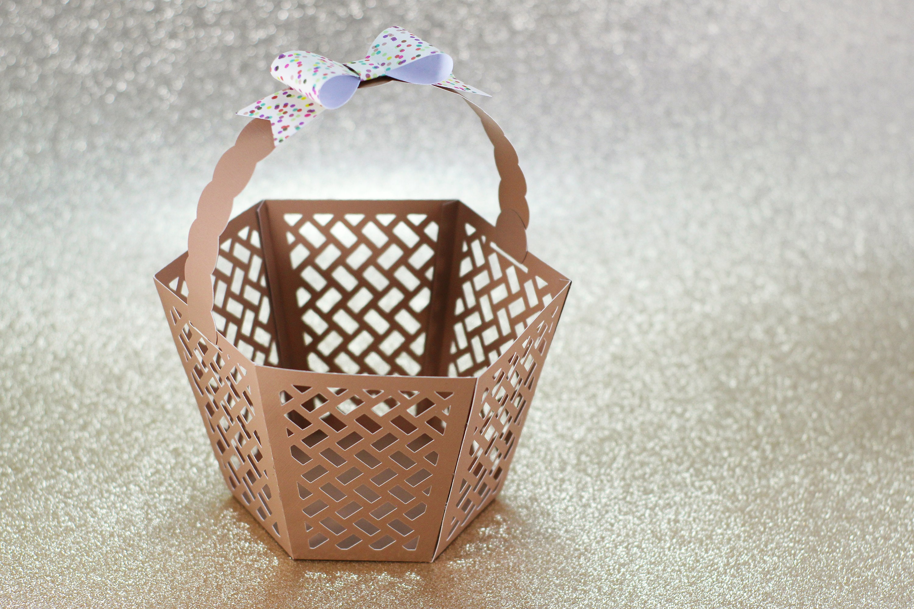 SVG File Cute 3D Paper Easter Basket CutOut Design with Etsy SVG File Cute 3D Paper Easter Basket CutOut Design with Etsy