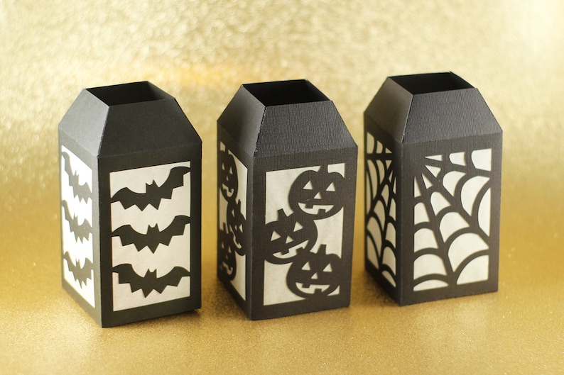 Mini 3D Halloween Lantern SVG Cut Files Set of 3 Files With - Etsy