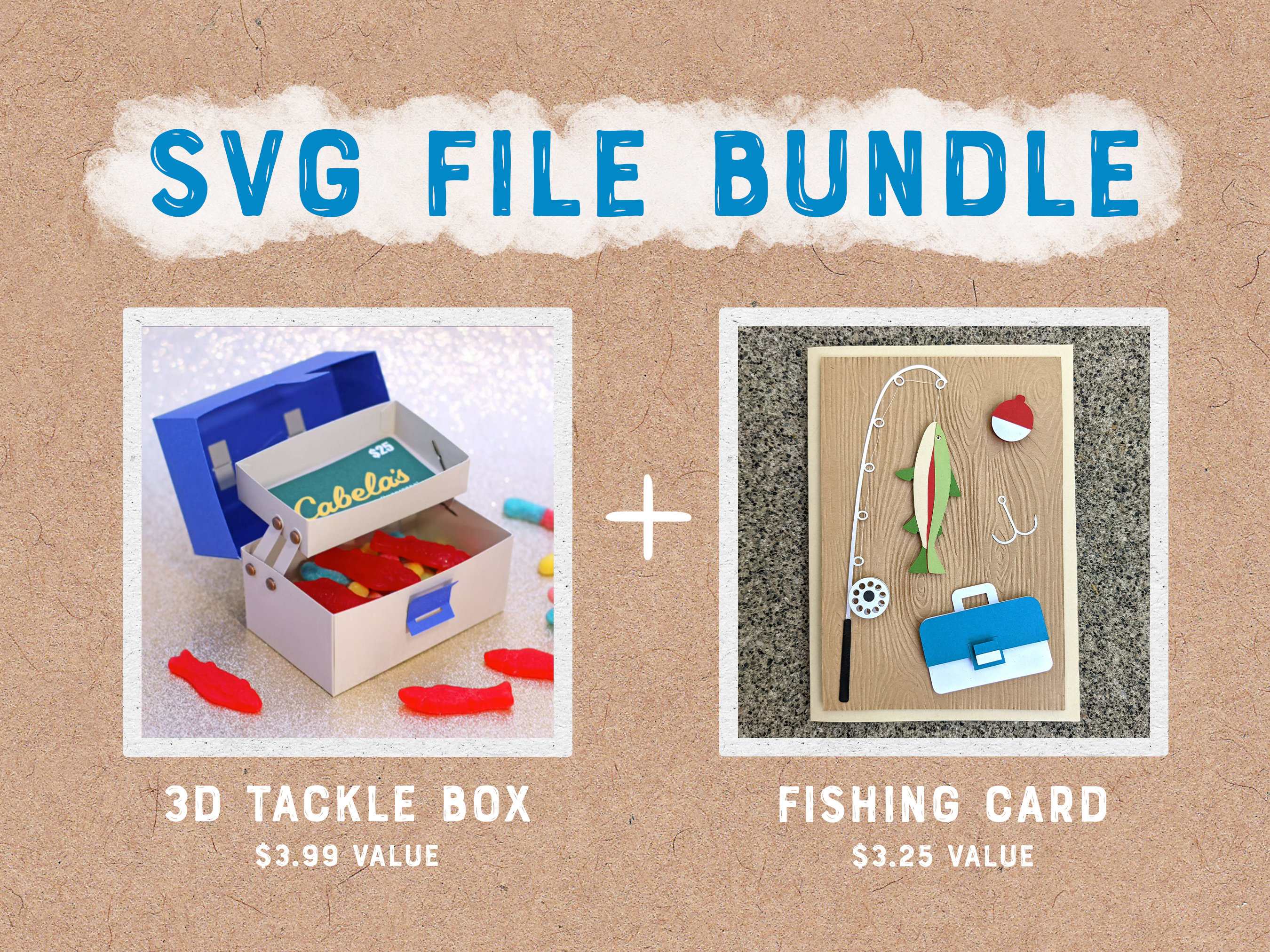 SVG Bundle 3D Fishing Tackle Box SVG Dimensional Fishing Etsy