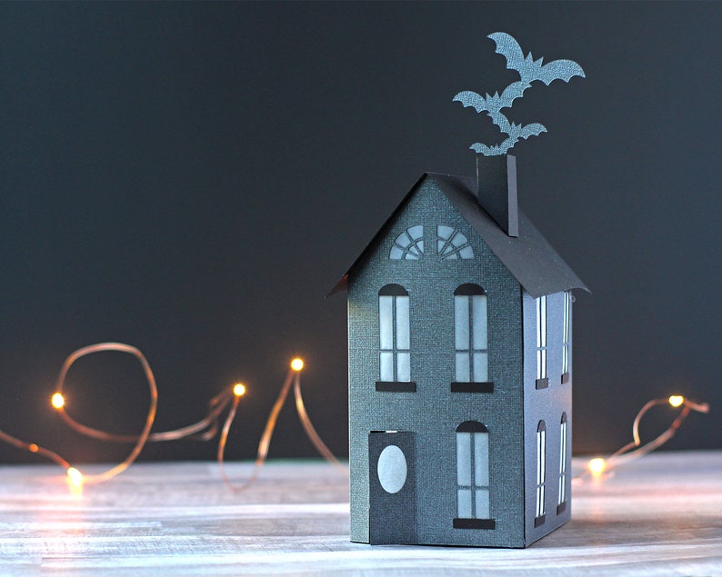 Download Spooky 3D Haunted House SVG File Luminary for Halloween | Etsy