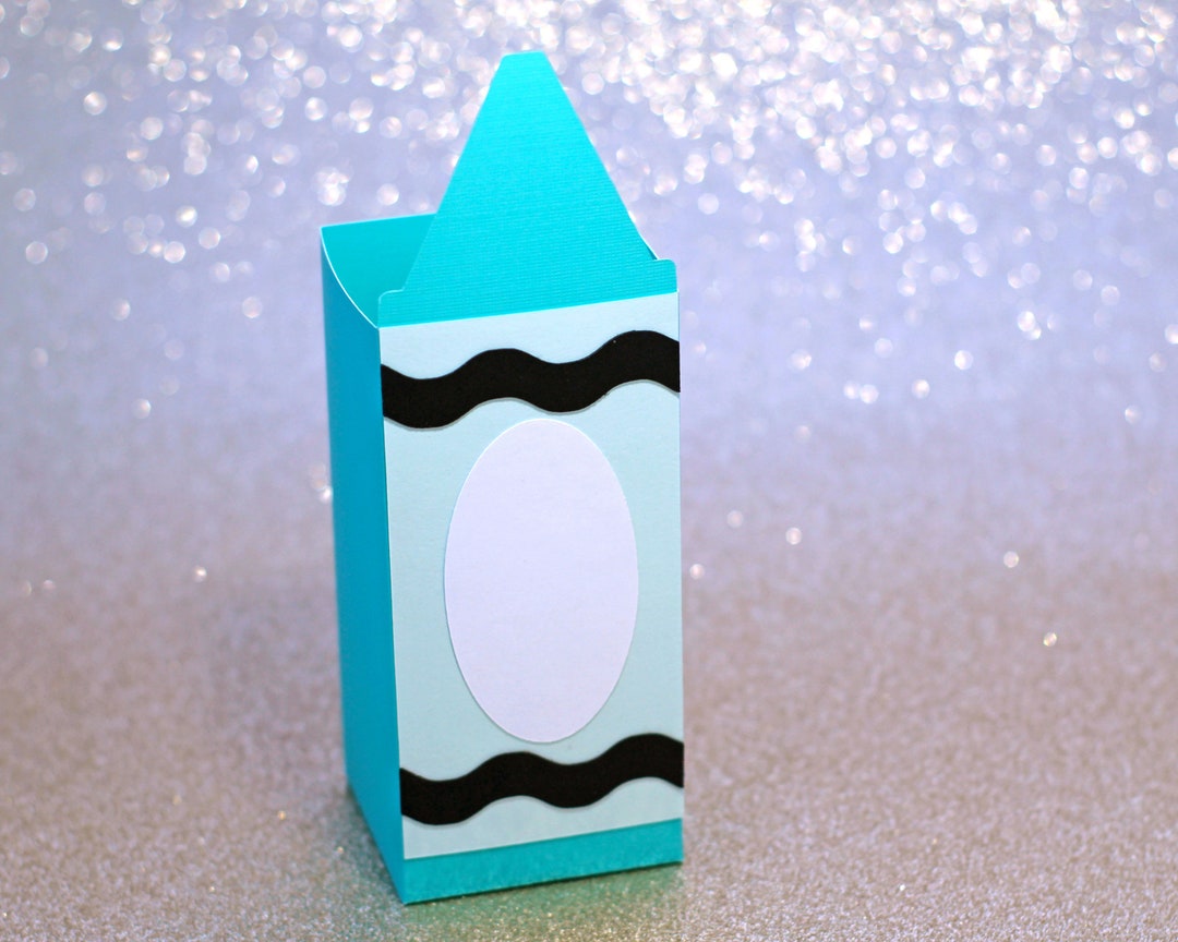 SVG File 3D Crayon Gift Box / Treat Box / Favor Box SVG for Back to School Teacher Gift or