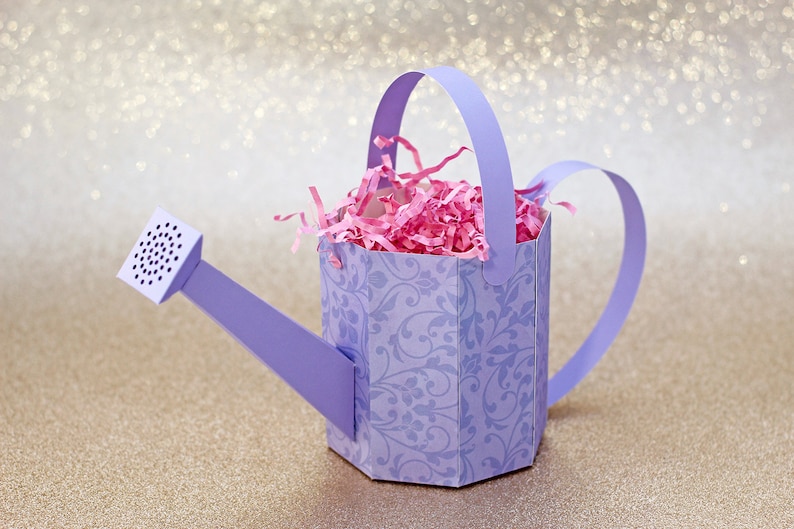 Download SVG File: 3D Watering Can Gift Box / Favor Box / Treat Holder | Etsy