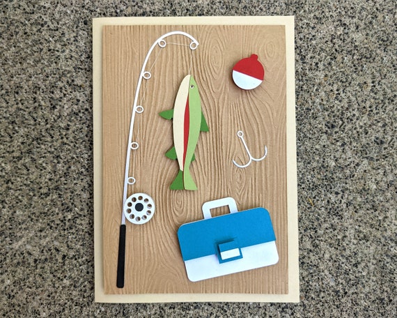 Fishing Card SVG Cut File - 5x7 Father's Day Card SVG + Envelope Svg |  Fisherman SVG, Fishing Lover Gift | Instant Digital Download
