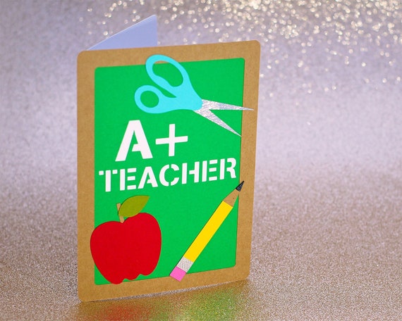 Download Svg File Teacher Appreciation Card A Teacher 5 X Etsy