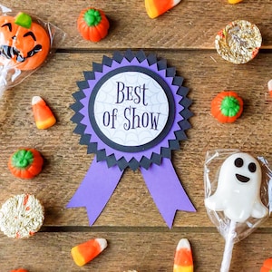 Halloween Costume Contest Award Ribbons SVG Cut File + Print Then Cut/Printable Award Labels DIY Costume Party Awards Instant Download