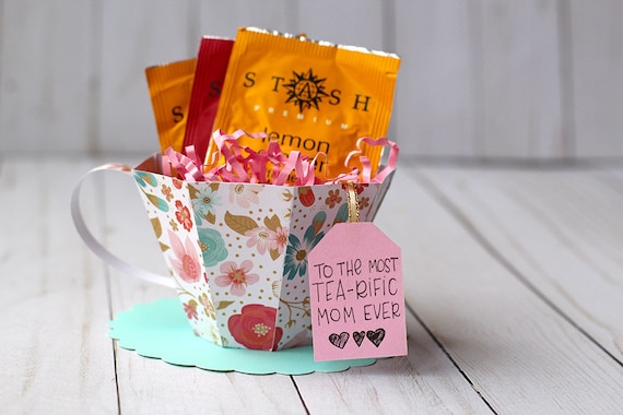 Download Svg File 3d Paper Tea Cup Gift Box Treat Holder Svg Cut Etsy