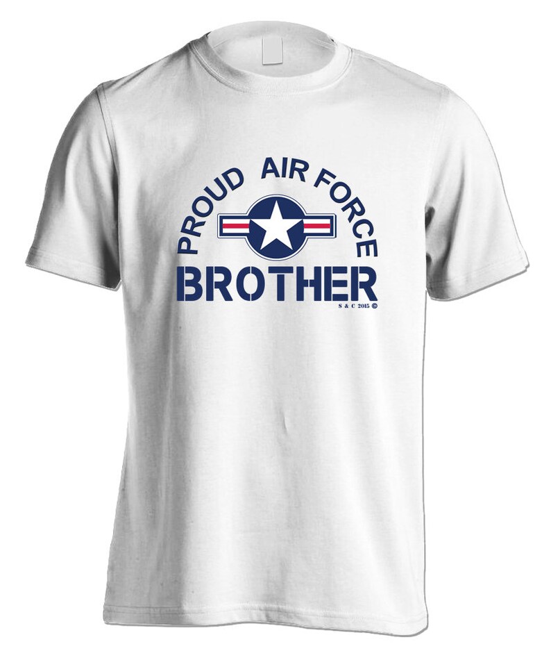 Proud Air Force Brother Mens 100% Cotton T Shirt White