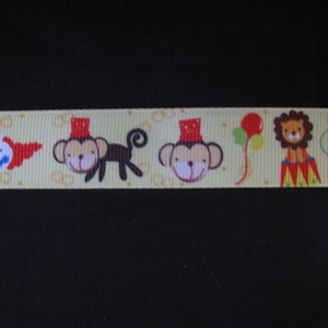 circus grosgrain ribbon 7/8" per 1 metre scrapbooking card making craft hair