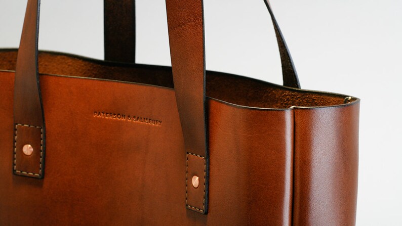 Leather Tote Bag Medium Minimal Stylish Australian Award - Etsy