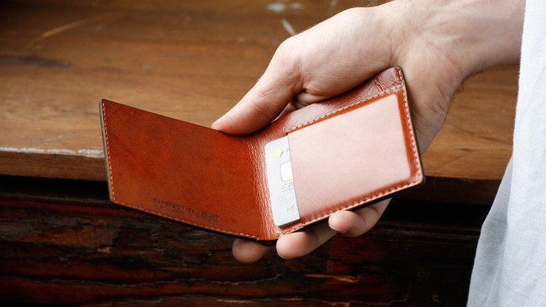 Kangaroo Leather Slim Wallet Minimal Wallet Australian | Etsy