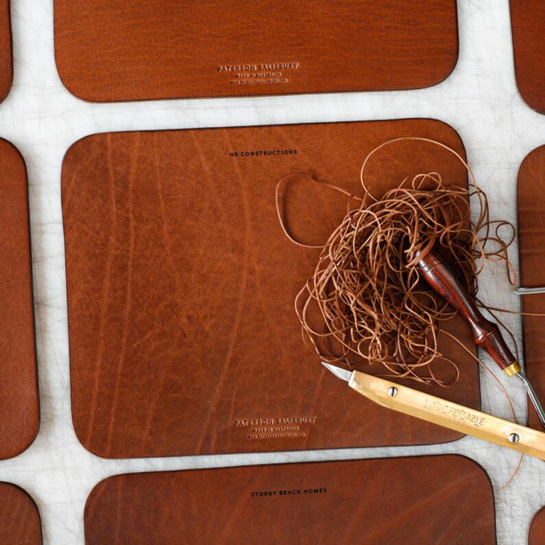 Leather Mouse Pad Mouse Pad Personalized Australian Gift Etsy