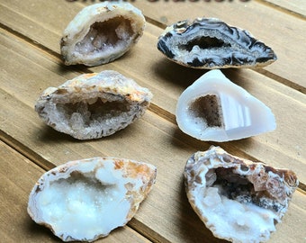 Raw Agate Cluster -Small or Mini | Crystal Geode | partially polished | raw crystal mystery gift | bohemian hippie present idea | rock decor