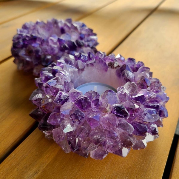 Amethyst Candle Holder Etsy