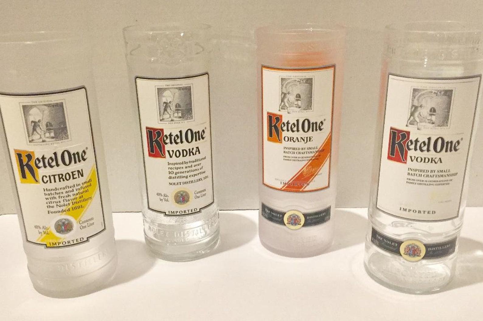 Ketel One Vodka Liquor Bottle Tall Drinking Glass Vase or Etsy