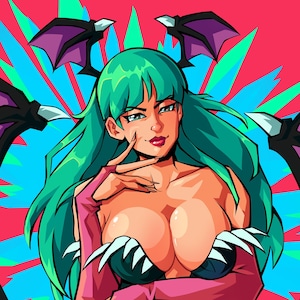Morrigan - Darkstalkers - Illustration ART PRINT