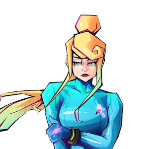Zero Suit Samus - Digital Illustration PRINT