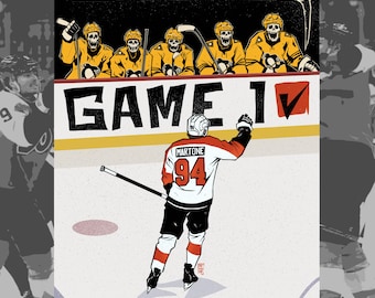 Philadelphia Hockey |  Martone Game 1 Wave | 11x14 PRINT