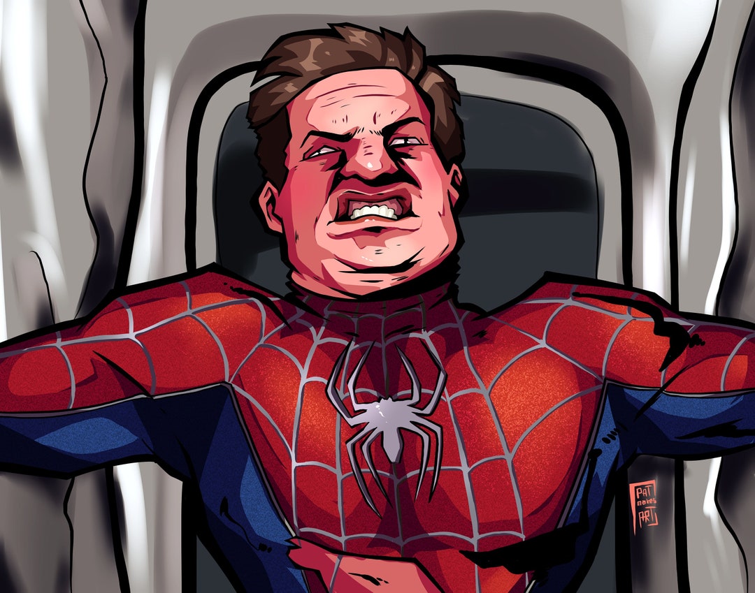Tobey Maguire Meme Face Illustration ART PRINT Etsy