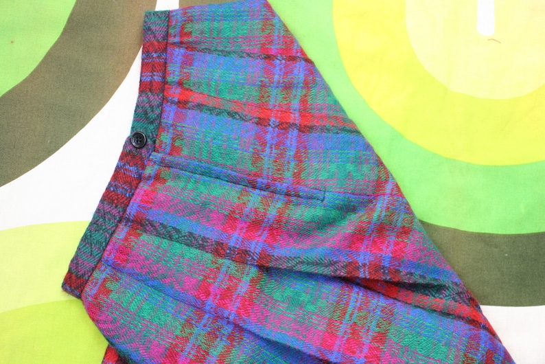 80/'s Wool Tartan Pleated Skirt