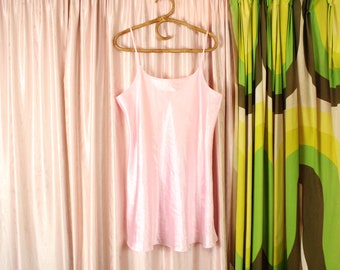 90s Baby Pink Satin Slip Dress