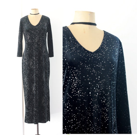 90's Velvet Midi with Glitter Micro Pattern - image 1