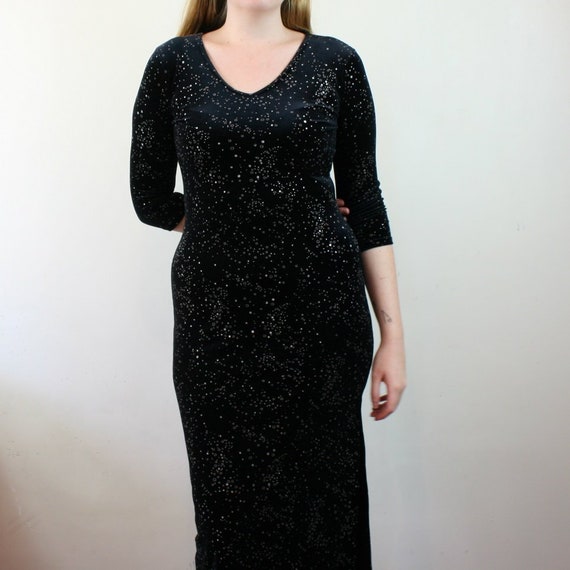 90's Velvet Midi with Glitter Micro Pattern - image 4