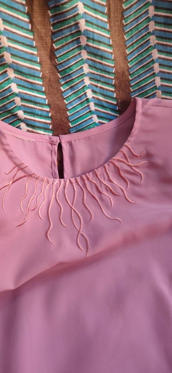 90's Dusty Rose Sunburst Blouse