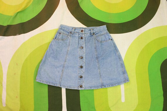 90's Denim Skater Skirt