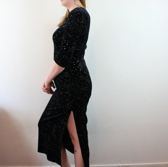 90's Velvet Midi with Glitter Micro Pattern - image 3
