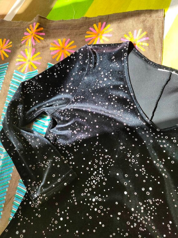 90's Velvet Midi with Glitter Micro Pattern - image 2