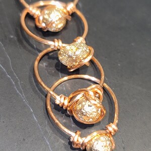Golden Lava Stone & Copper Ring Purification, Purpose, Solar Plexus Healing, Fire Element Custom Sizes Stackable image 4